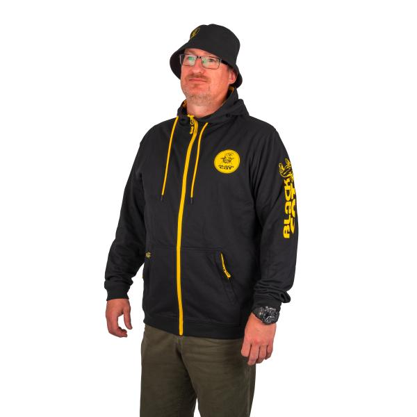 Hanorac cu Fermoar pentru Pescarii de Somn Black Zip Hoody– Black Cat