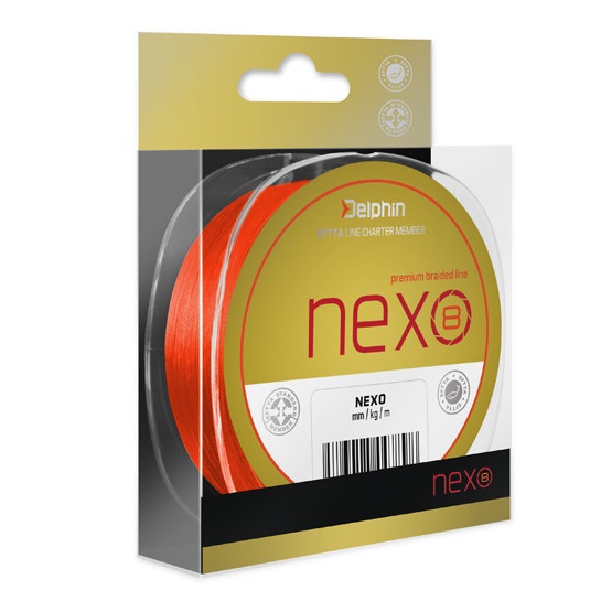 Fir Textil Delphin Nexo 8 Premium Braid Line, Fluo Orange, 300m