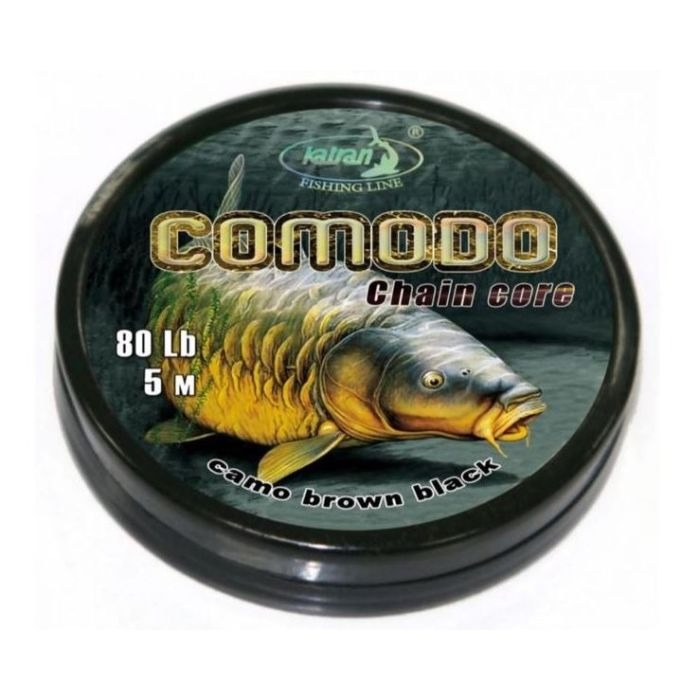 Fir Leadcore Katran Comodo Chain-core, 80lbs, Camo Brown Black, 5m