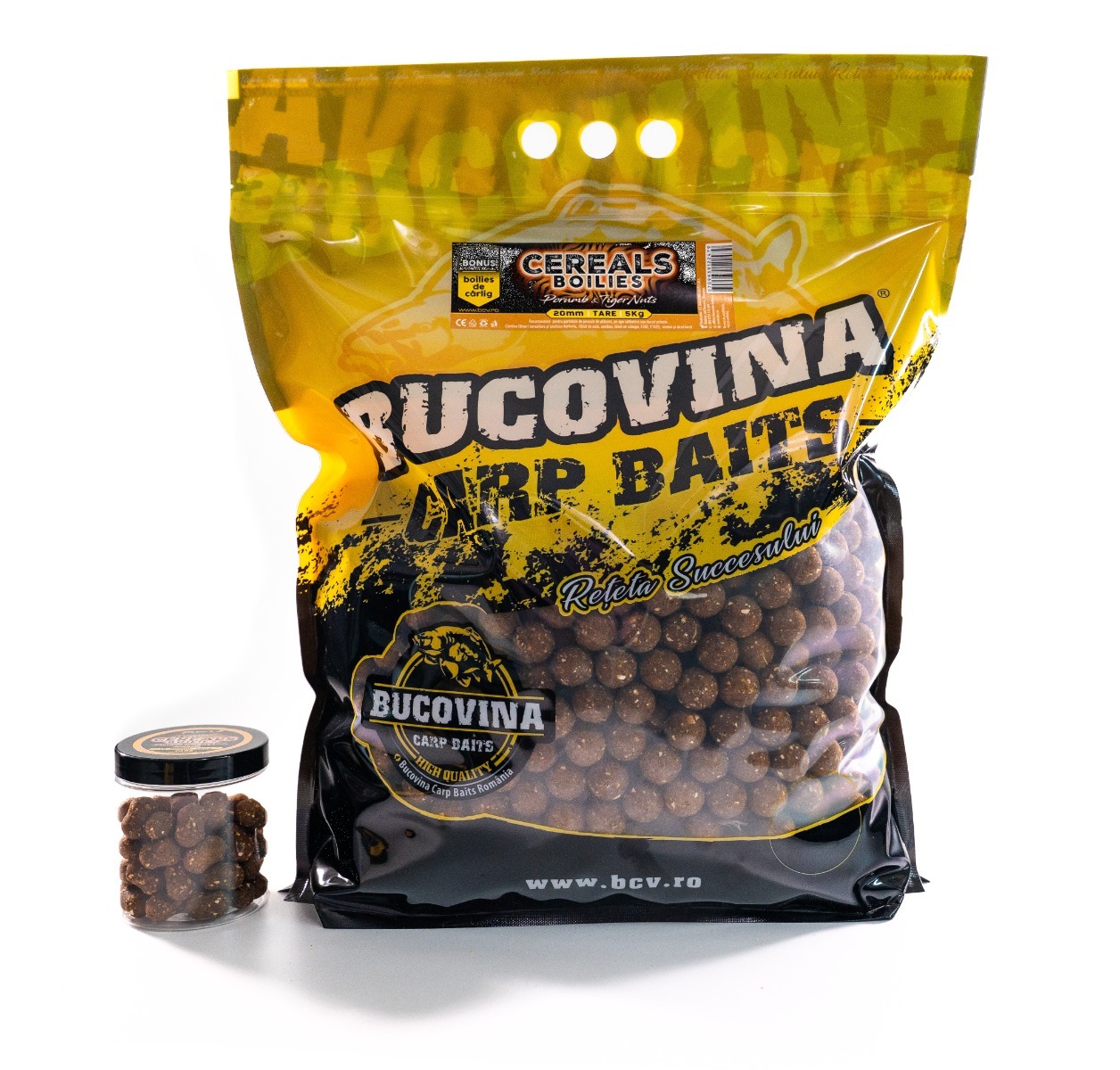 Boilies Bucovina Baits Cereals, Porumb & Tiger Nuts, 20mm, 5kg