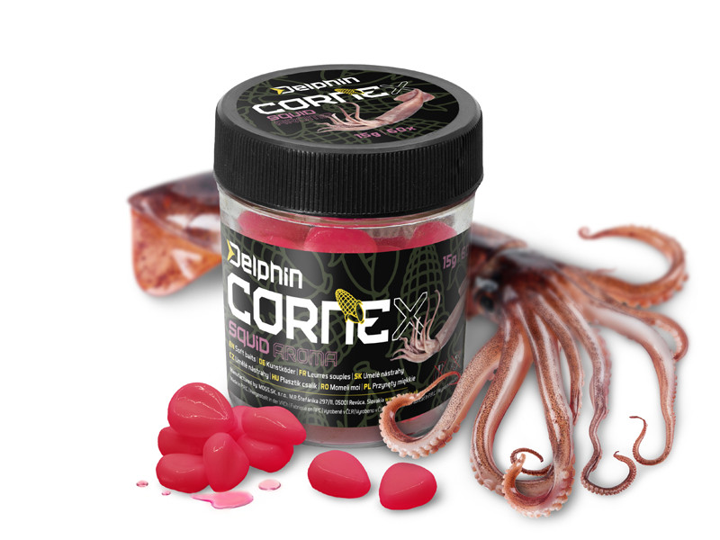 Porumb Flotant Delphin CorneX Pop Up – Calamar, Rosu, 60buc
