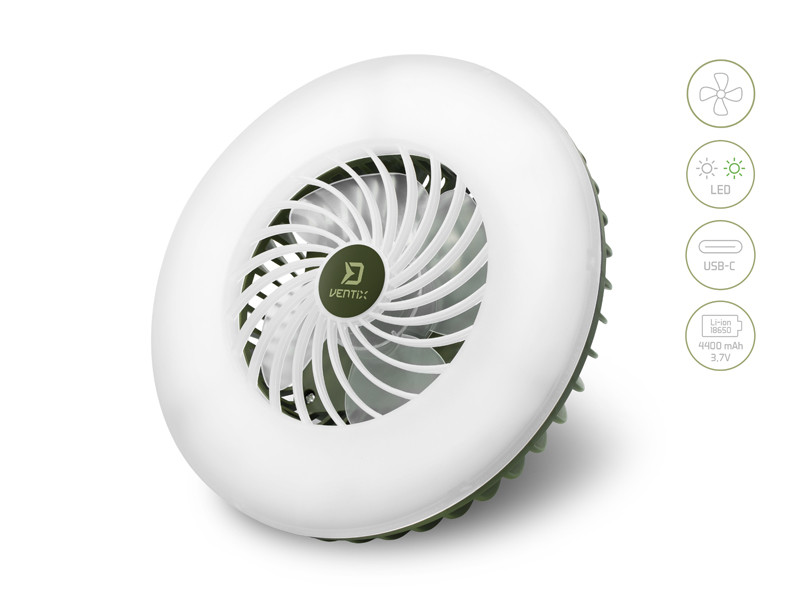 Ventilator cu Lampa Delphin VENTIX – LED 350lm, Power Bank 4400mAh