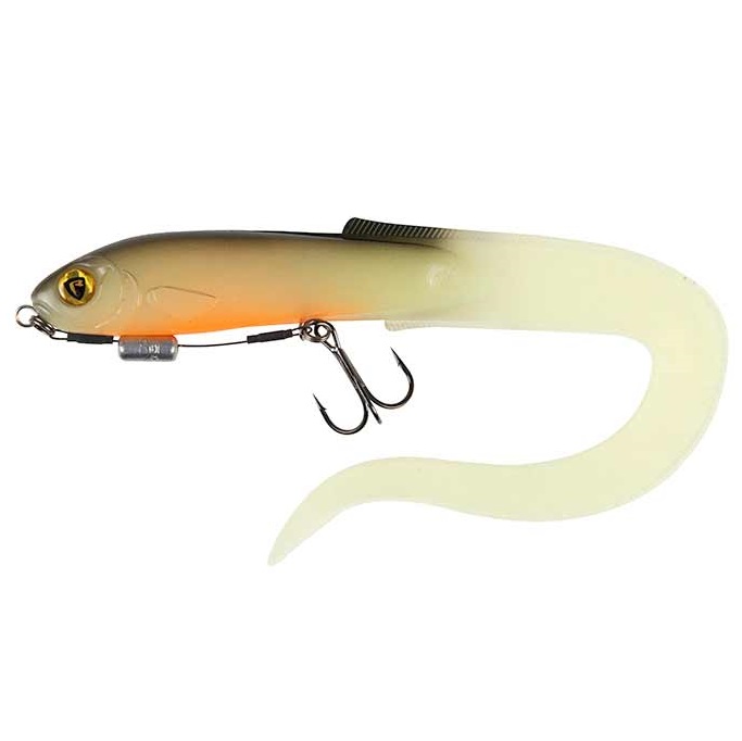 Grub Fox Rage Slick Eel Loaded, UV Hot Olive, Nr.2, 21cm