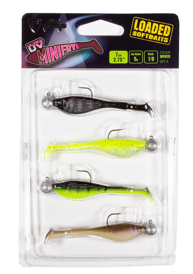Set Shaduri Fox Rage Ultra UV Mini Fry Mixed Colour Loade, 7cm, 4buc/plic