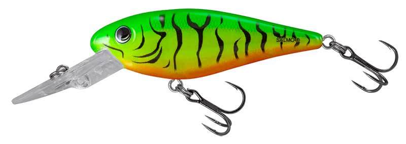 Vobler Salmo Rattlin Executor Floating, Clear Green Tiger, 5cm