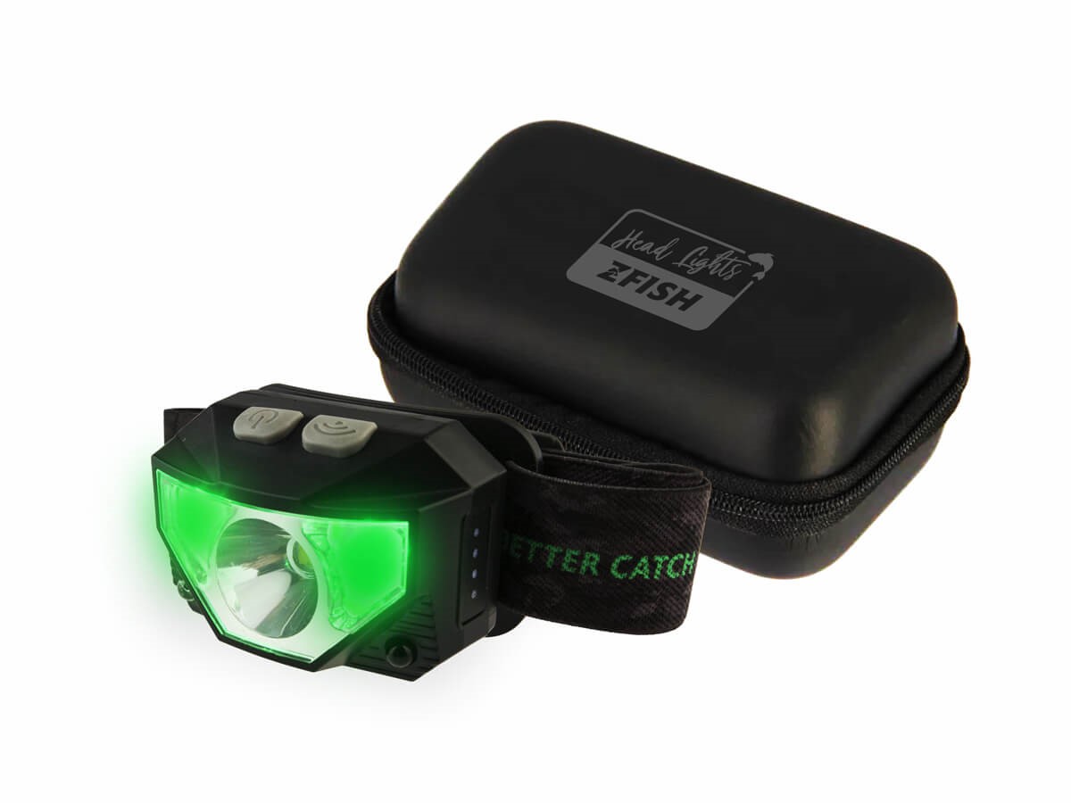 Lanterna de Cap ZFish Neonix - Senzor Miscare,360 Lumeni, Lumina Rosie Anti-Insecte