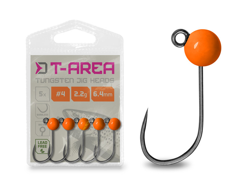 Jig Tungsten Delphin T-AREA BL,5 buc - Portocaliu Fluo