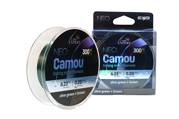 Fir Monofilament Carp Expert Neo, Camou Olive Green + Brown, 300m