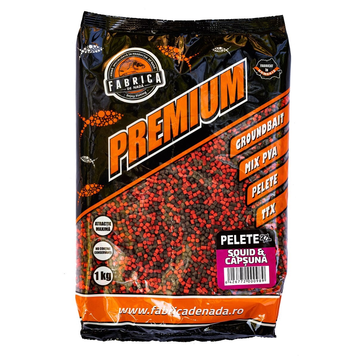 Pelete 2 mm Squid si Capsuna, Fabrica de Nada, 1 kg