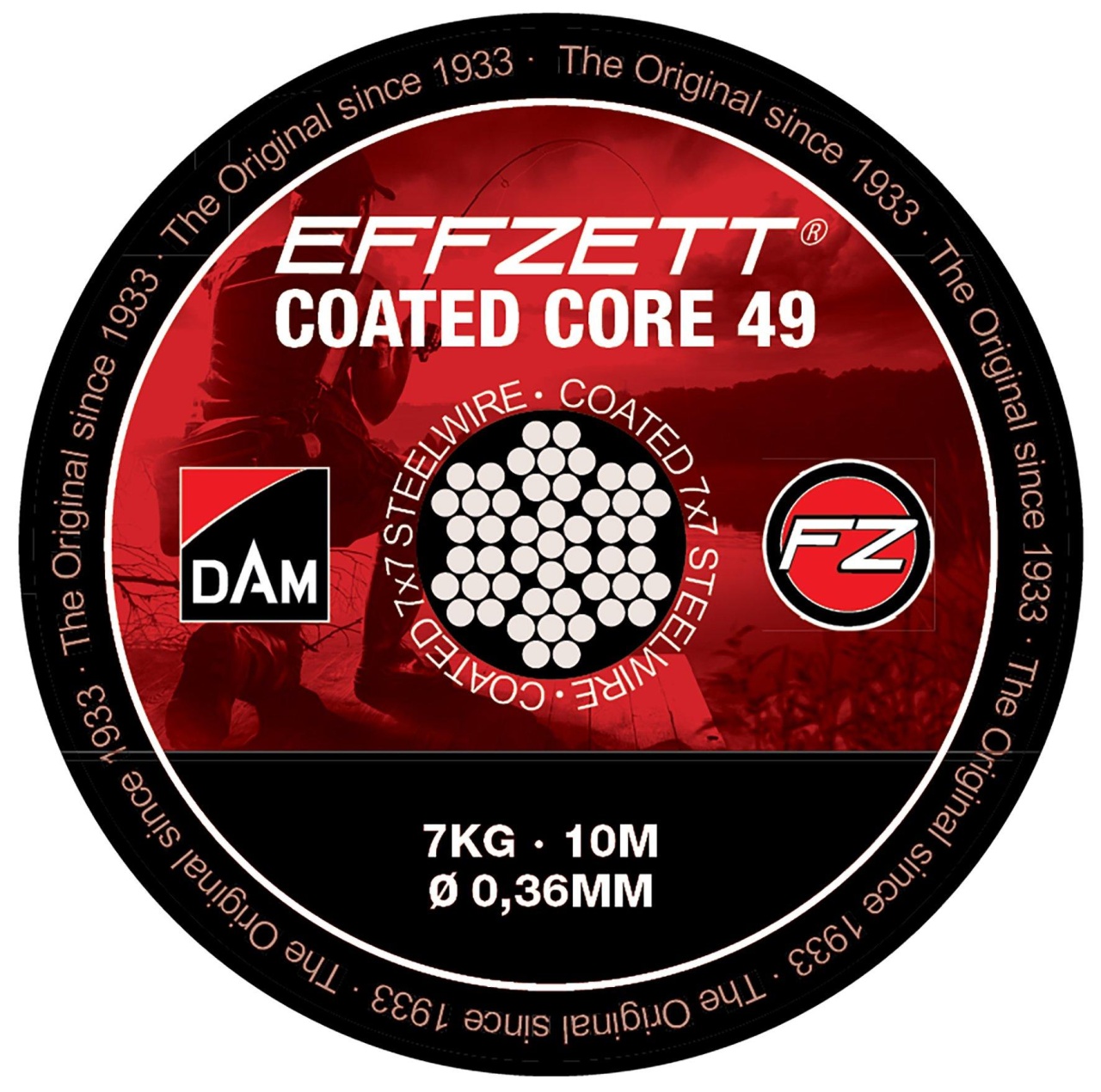 Fir Struna DAM Coated Core49 Steeltrace, 10m, 20kg, Brown