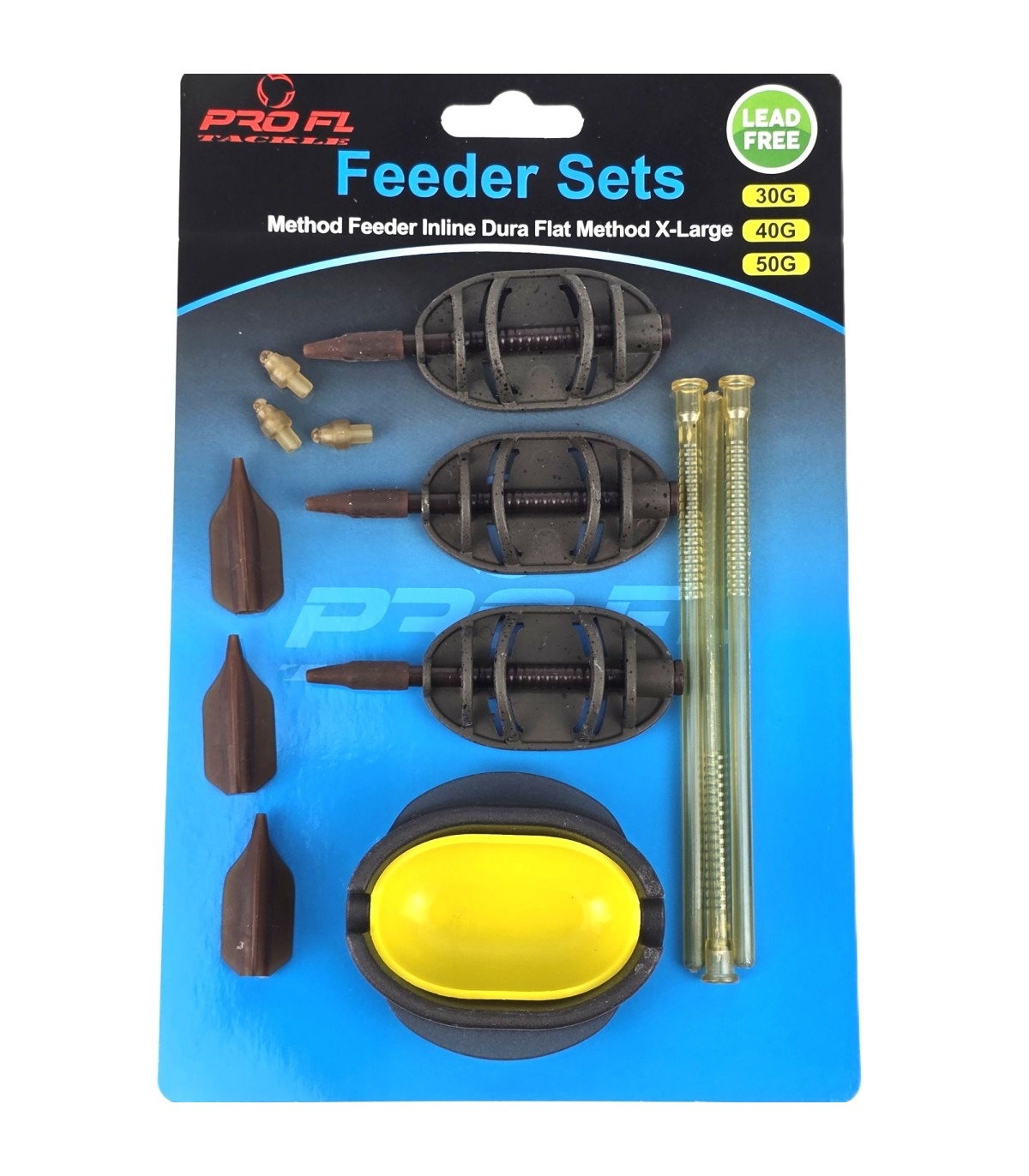 Set Method Feeder Inline Dura Flat PROFL XL: 30g, 40g, 50g