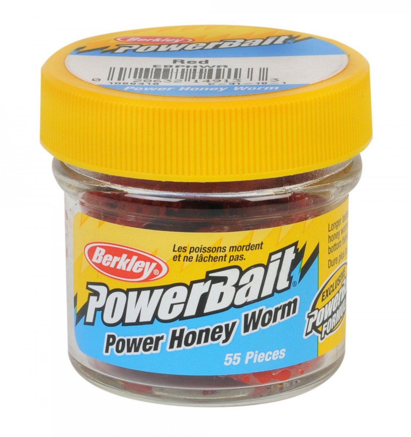 Naluca Viermi Artificiali Berkley PowerBait Power Honey Worm Red/S, 60g, 55buc/borcan