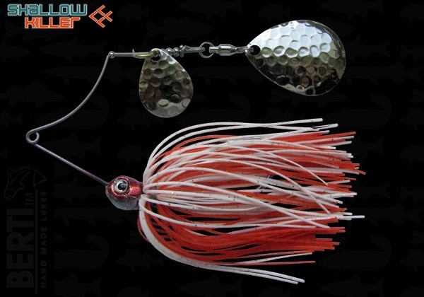 Spinnerbait Berti Shallow Killer Colorado Colorado, Alb/Rosu, 7g