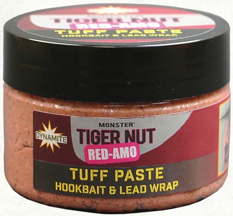 Pasta Solubila Dynamite Baits Monster Tigernut Red-Amo Tuff Paste Boilie and Lead Wrap, 180g/cutie