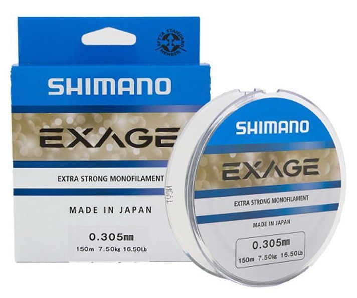 Fir Monofilament Shimano Line Exage 150m, 0,14mm, 1,80kg, Steel Grey