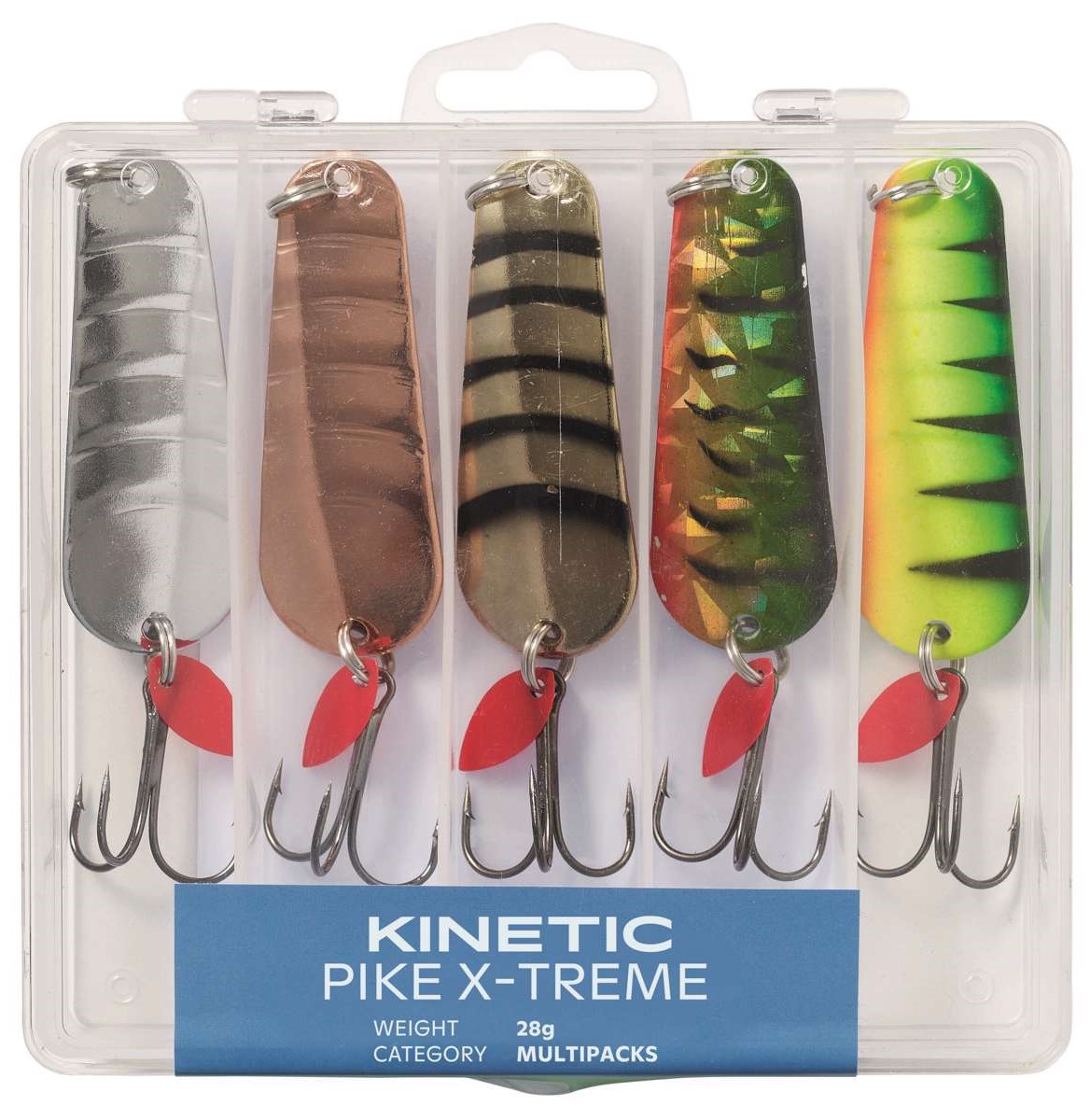 Set Lingurite Oscilante Kinetic Pike X-treme Spoon Set, 20g, 5buc