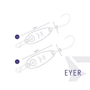 Lingurita Oscilanta Delphin Eyer, 3cm, 5g, Culoare PINKY