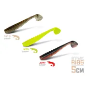 Shad Delphin B! StinxRIBS Shrimp, 5cm, 20buc/plic, Culoare Neon