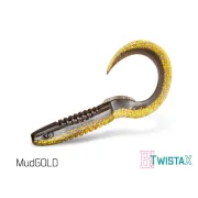 Twister Delphin Twistax Eeltail UVS, 6cm, 5buc/plic, Culoare Mudgold