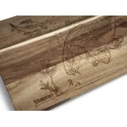 Tocator Lemn Delphin CarpBOARD cu Gravura Crap – 30x19.5cm