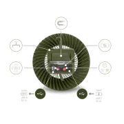 Ventilator cu Lampa Delphin VENTIX – LED 350lm, Power Bank 4400mAh