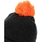 Fes Fox Collection Bobble Hat, Black/Orange