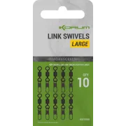 Varteje cu Agrafa Korum Smokescreen Link Swivels, 10buc/plic