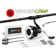Set Pescuit Crap Delphin YAKUZA 360, 3.60m, 3lbs, 3buc + Mulineta 6000 cu Fir + Accesorii