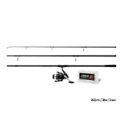 Set Pescuit Crap Delphin YAKUZA 360, 3.60m, 3lbs, 3buc + Mulineta 6000 cu Fir + Accesorii