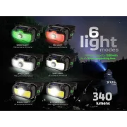 Lanterna de Cap ZFish Lumenix - 360 Lumeni, Senzor, USB-C, 75g