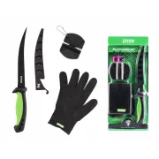 Set Cutit ZFish Fillet Combo - Cu Manusa Kevlar si Piatra Ascutit