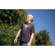 Tricou BLACK CAT Black Tee Distressed Logo