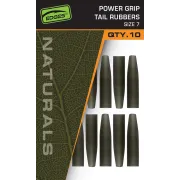 Conuri Fox Edges Clips pentru Plumb Pierdut Fox Edges Naturals Power Grip Tail Rubbers, Nr.7, 10buc/plic