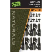 Clips Fox Edges pentru Plumb Pierdut Naturals Silk Lead Clips and Pegs, Nr.10, 10buc/plic