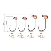  Jig Tungsten Delphin T-AREA BL , 5 buc - Cupru