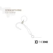 Surub momeala Delphin The End Pop Screw With Ring,15buc/plic