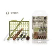 Set accesorii monturi crap Delphin sCAMO Total CARP, 10 seturi/plic