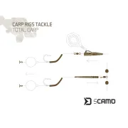 Set accesorii monturi crap Delphin sCAMO Total CARP, 10 seturi/plic