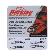 Agrafa cu Vartej BERKLEY Cross-Lok Mc Mahon, Nr.7,60lb(28kg), 4buc/plic