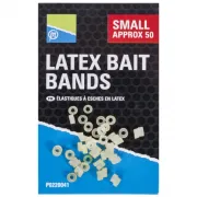 Inele Elastice Preston Latex Bait Bands, Clear, 50buc/Plic