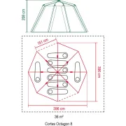 Cort 8 Persoane Coleman Cortes Octagon 8 Orange