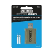 Set Baterii Reincarcabile Zebco After Dark LIR425 3.7V cu Incarcator USB