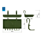 Tava Suport pentru Rod Pod Delphin ShelfPod, Camo, 20x10x3cm