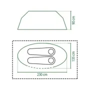 Cort Coleman Fast Pitch Pop Up Galiano, 2 Persoane, 230x135x90cm