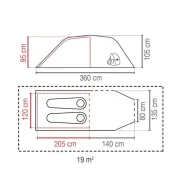 Cort Cort Coleman Cortes 2 persoane, Albastru