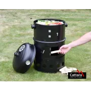 Afumatoare si Gratar cu Carbuni Cattara PISA 3 in 1, 40cm