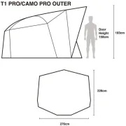 Cort Nash Titan T1 Camo Pro,183 x 276 x 228 cm