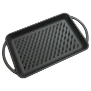 Plita grill Cattara din fonta cu manere , 33x21.5cm, inaltime 3cm