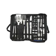 Set 27 ustensile pentru gratar Cattara, husa textila, seringa marinat, termometru