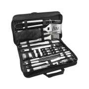 Set 27 ustensile pentru gratar Cattara, husa textila, seringa marinat, termometru
